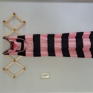 Kersh Peach & Black Striped Maxi Size Small